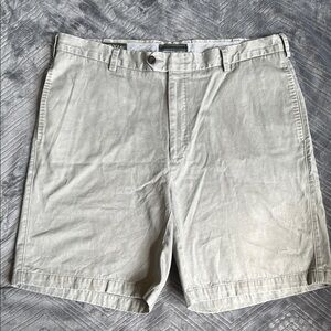 Orvis Tan Flat Front Shorts Casual Style